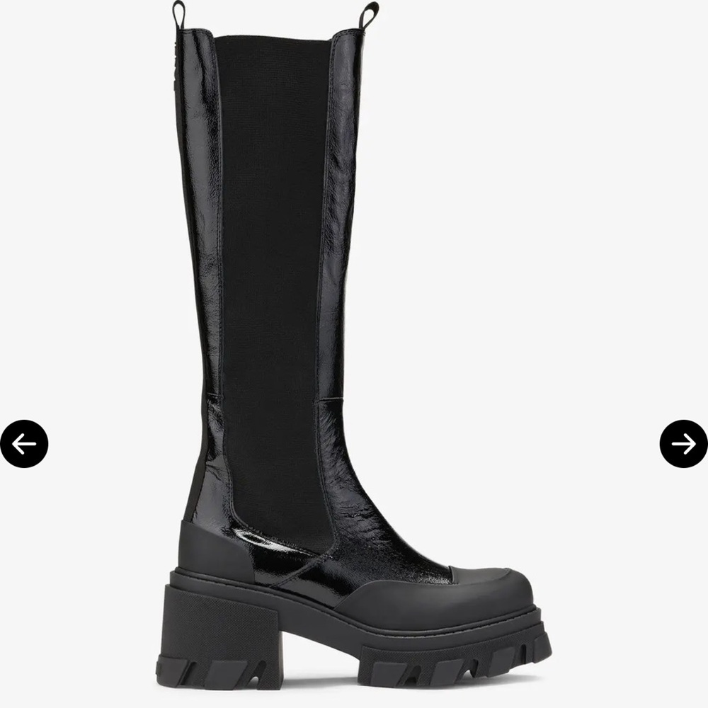 Ganni Cleated Heeled Chelsea Boots